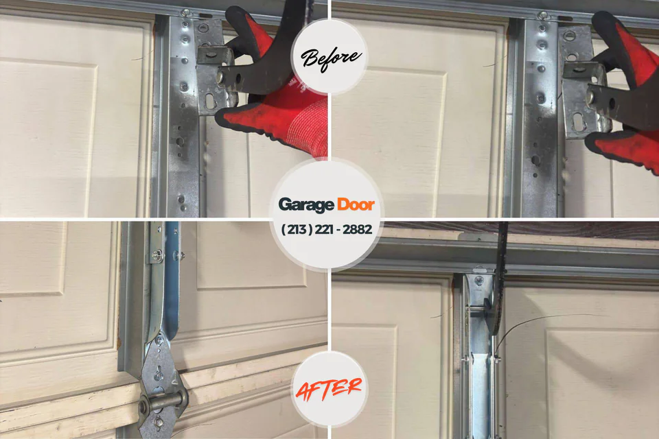 Before and after: garage door repair Richwood, NJ